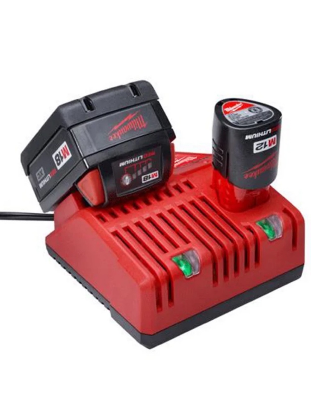 Milwaukee M12/M18 Volt / 18 Volt Lithium Multi Voltage Red Battery Charger - Picture 6 of 9